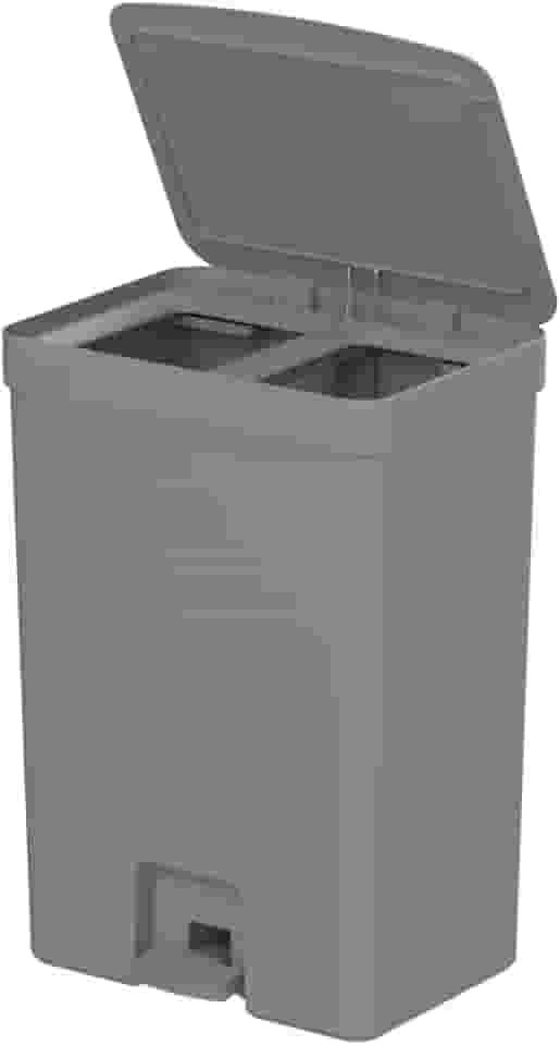 Lixeira Dupla de 30 Litros para Cozinha com Pedal OU Cinza
