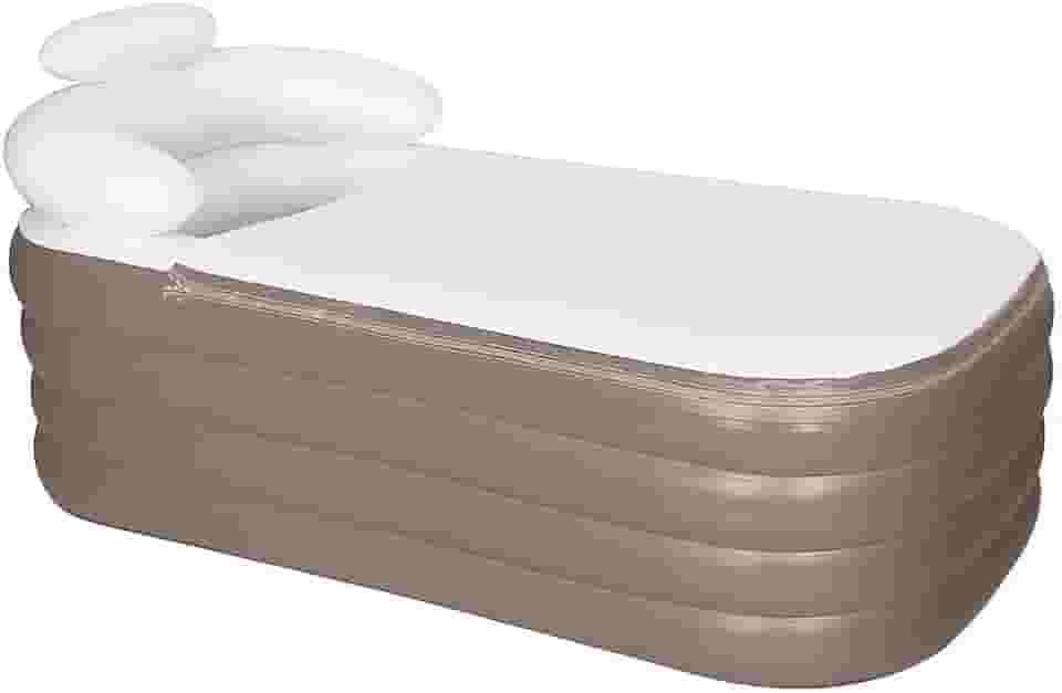 Banheira Ofurô Inflável Adulto Dobrável 120l com Bomba Elétrica (BEGE)