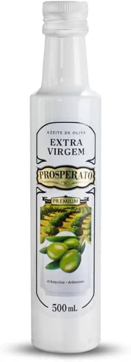 Azeite De Oliva Extra Virgem Premium Arbequina E Arbosana Prosperato 500Ml, Azeite Extravirgem De Oliva (Arbequina E Arbosana), Amarelo, Frutado Maduro Suave, Leve Amargor E Picância, Delicado E Vers