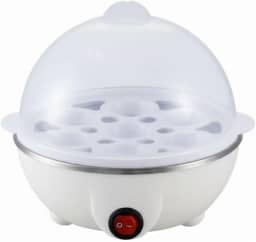 Cozedor de Ovos Elétrico a Vapor Portátil Multifuncional Legumes Cozimento Rápido Desligamento Automático. (BRANCO)