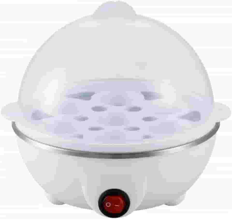 Cozedor de Ovos Elétrico a Vapor Portátil Multifuncional Legumes Cozimento Rápido Desligamento Automático. (BRANCO)