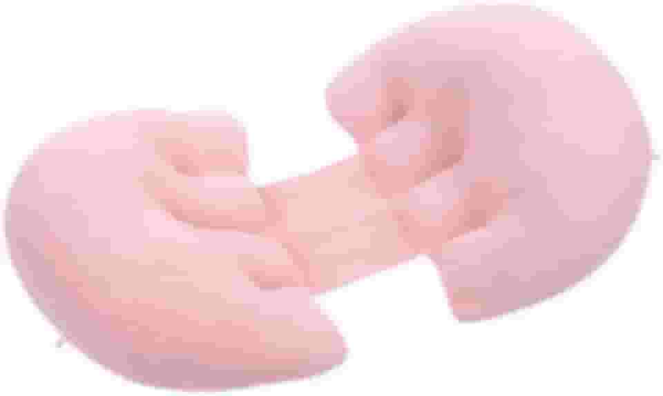 Almofada Travesseiro Ajustável Para Grávida Tecido Aveludado (Rosê).