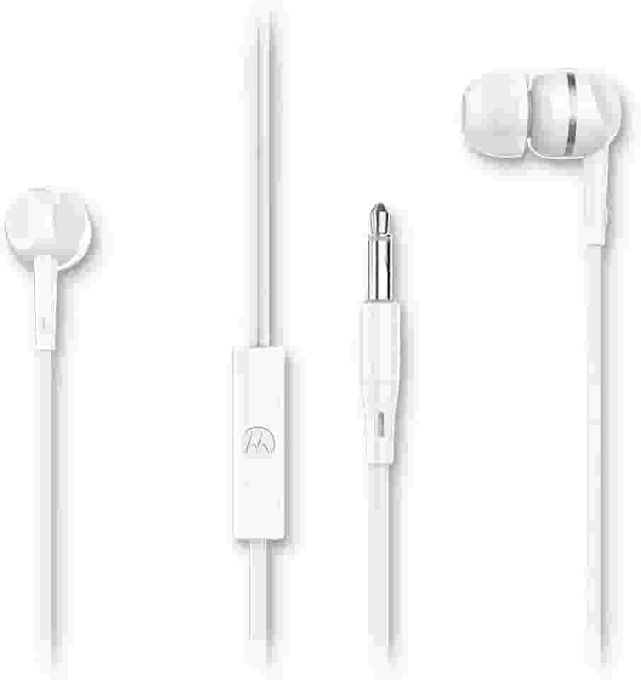 Motorola, Earbuds 105, Fone de Ouvido com Microfone, Branco