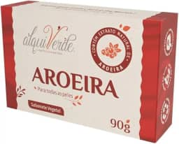 Kit com 3 Unidades Sabonete Vegetal Alquiverde de Aroeira em Barra 90g Cada – Limpeza Natural, Cuidados Íntimos, Antisséptico e Cicatrizante para Pele