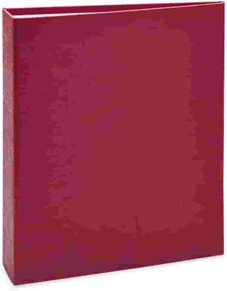 Álbum de fotos Ical, encadernação tradicional, para 500 fotos 10x15cm - envelope plástico transparente - linha Cores - modelo vermelho texturizado - 166