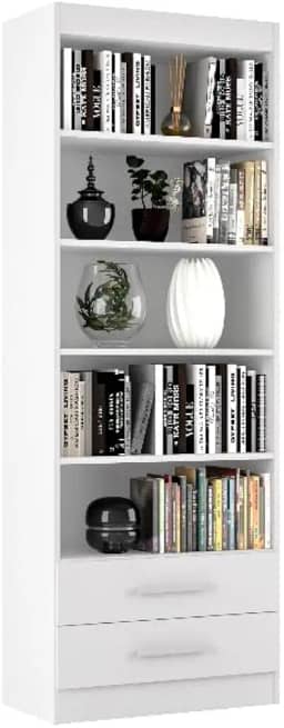 Estante Livreiro Multiuso Organizador com 2 Gavetas (BRANCO)