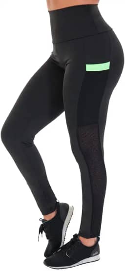 Calça Legging Com Bolso Fristyle Academia Suplex Microfibra Feminina