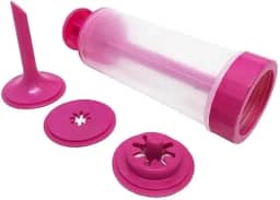 Máquina Manual para Fazer Churros, 4 Discos Decorativos, Dispensador de Plástico e Transparente