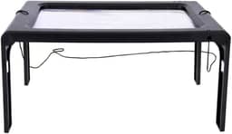 Generic Lupa grande com luz de LED, ampliador de leitura retangular portátil dobrável para mesa com iluminação de LED, lupa de leitura retangular portátil para baixa visão, idosos