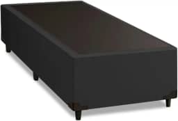 Cama Box Solteiro 0,88m com 38cm de Altura Suede Prince Preto