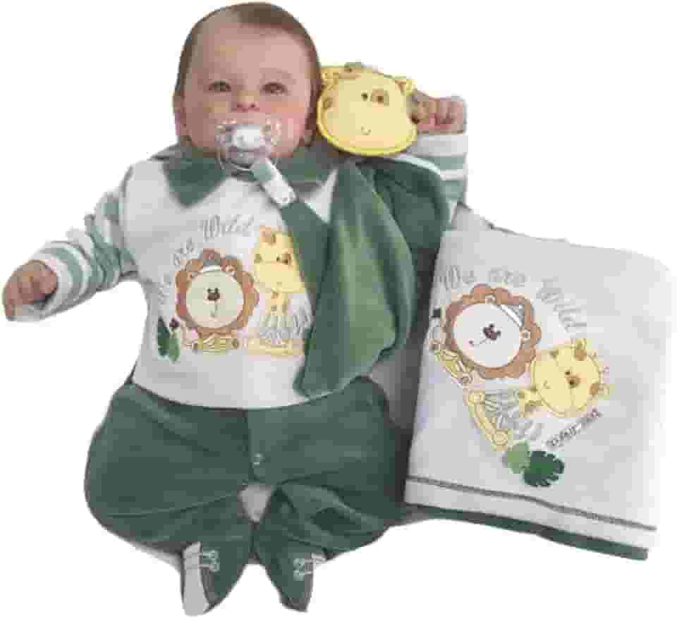 Saída de Maternidade Sonho Meu Plush Safari Verde