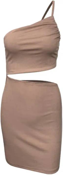 Mini vestido colado ao corpo, sexy, cor lisa, costas nuas, tomara que caia