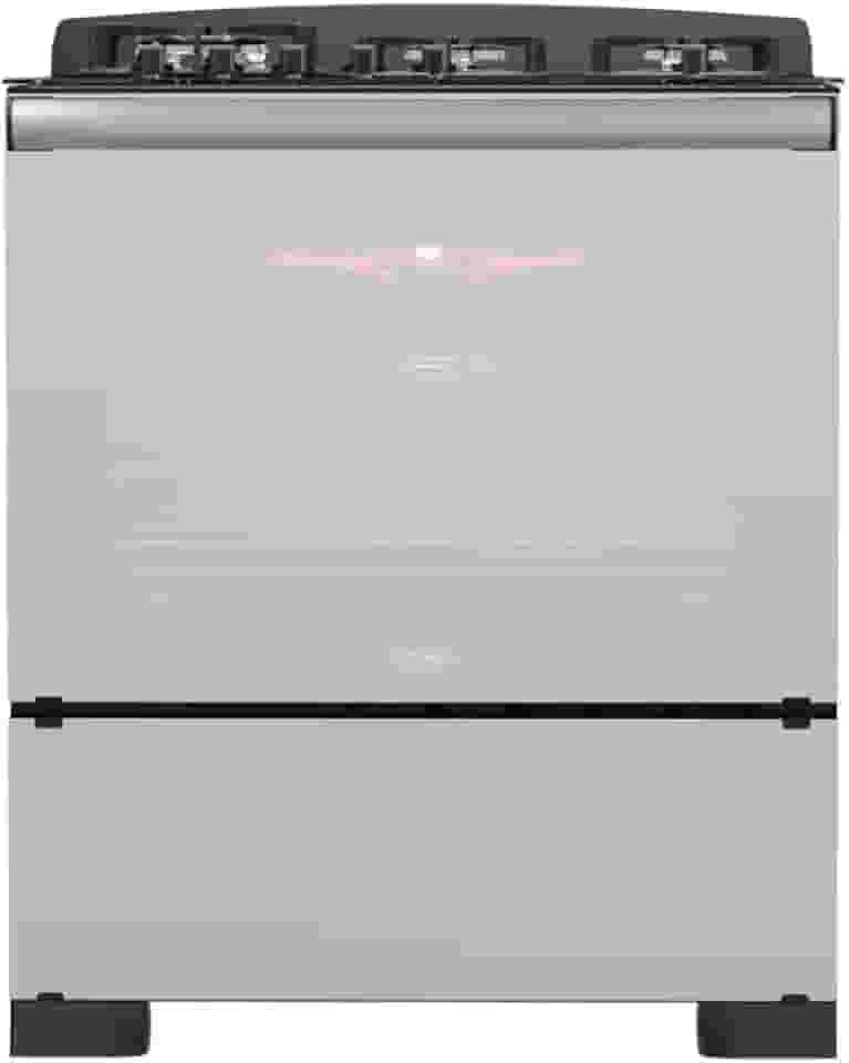 Fogão 5 Bocas Preto com Frente em Vidro Espelhado e Timer Digital Dako Diplomata Glass Grill Style Bivolt