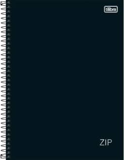 Tilibra - Caderno Espiral Capa Dura Universitário 20 Matérias Zip Preto 320 Folhas