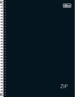 Tilibra - Caderno Espiral Capa Dura Universitário 20 Matérias Zip Preto 320 Folhas