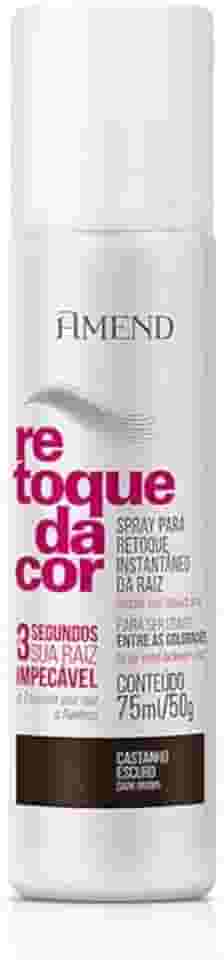 Spray, Amend Retoque Da Cor, 75ml, Cobre Com Perfeição A Diferença De Cor Entre As Colorações, Corrige Instantaneamente As Raízes Brancas E Desbotadas (Castanho Escuro)