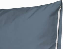 Kit 2 Fronhas C/Zíper Percal Flex 400 Fios 70cm X 50cm Simples (Azul Topázio)