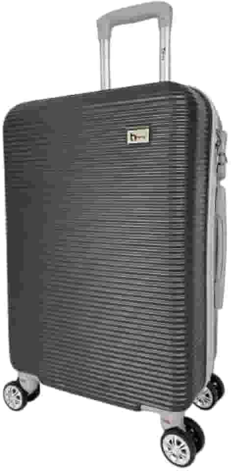 Mala de Viagem de Bordo com Rodinhas 360° ABS Resistente Compacta 18' Leve e Prática Design Elegante Tamanho Único Ideal para Viagens Curtas Conforto e Durabilidade Garantidos (Preto com Cinza)