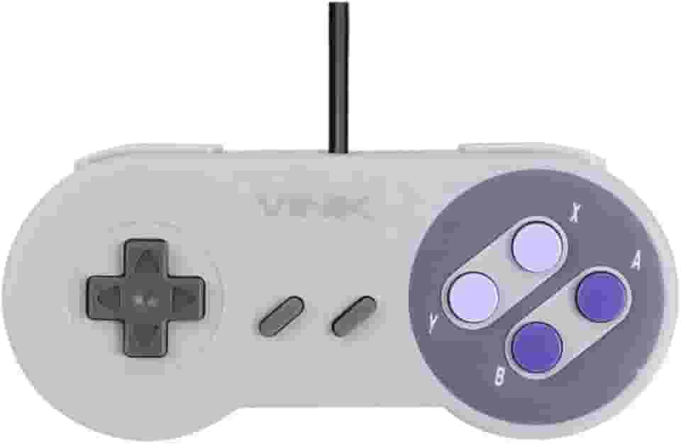 CONTROLE PARA PC COM FIO USB MODELO SNES – VINIK, Cinza