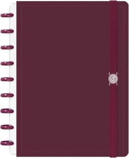 Caderno De Disco ISCOOL Inteligente M Solid Colors Marsala