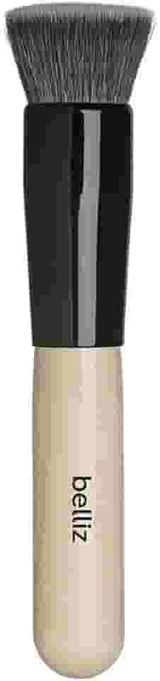 Pincel Marfim Kabuki Reto, Belliz, Preto/ Bege/ Cinza