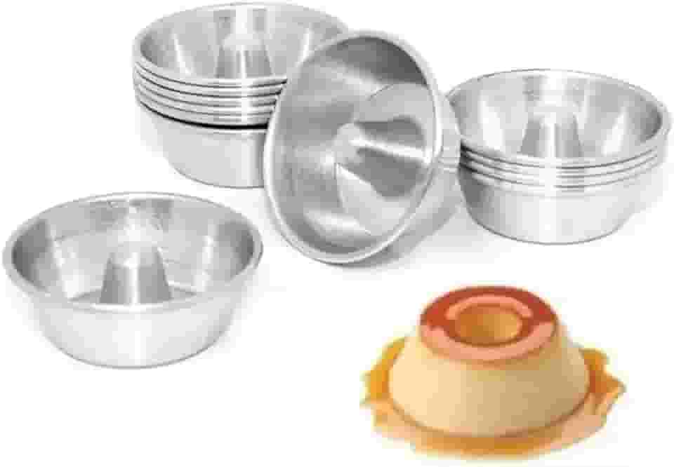 Forma Mini Pudim E Torta Suissa N°1 Kit C/ 12 Peças Alumínio