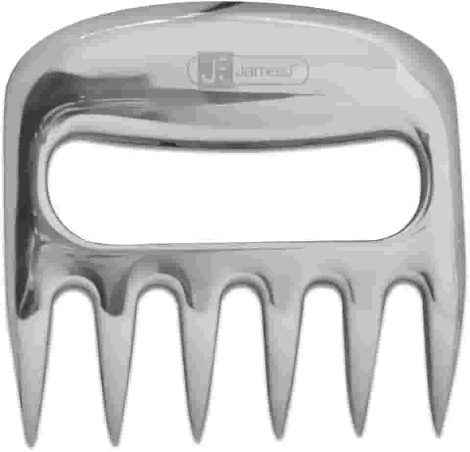 Garra de Urso Destrinchante em Alumínio Polido Acessório para Churrasco Ideal para Desfiar Carne