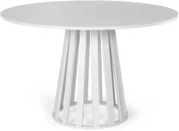 Mesa de Jantar Redonda 4 Lugares 90cm Tália Branca - Straub Web