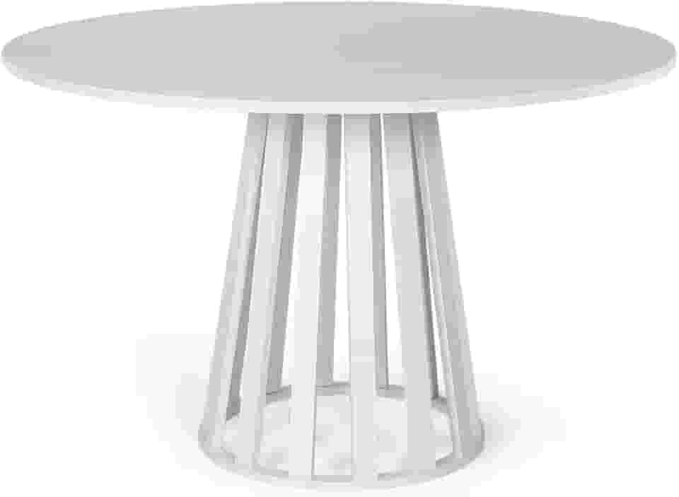 Mesa de Jantar Redonda 4 Lugares 90cm Tália Branca - Straub Web