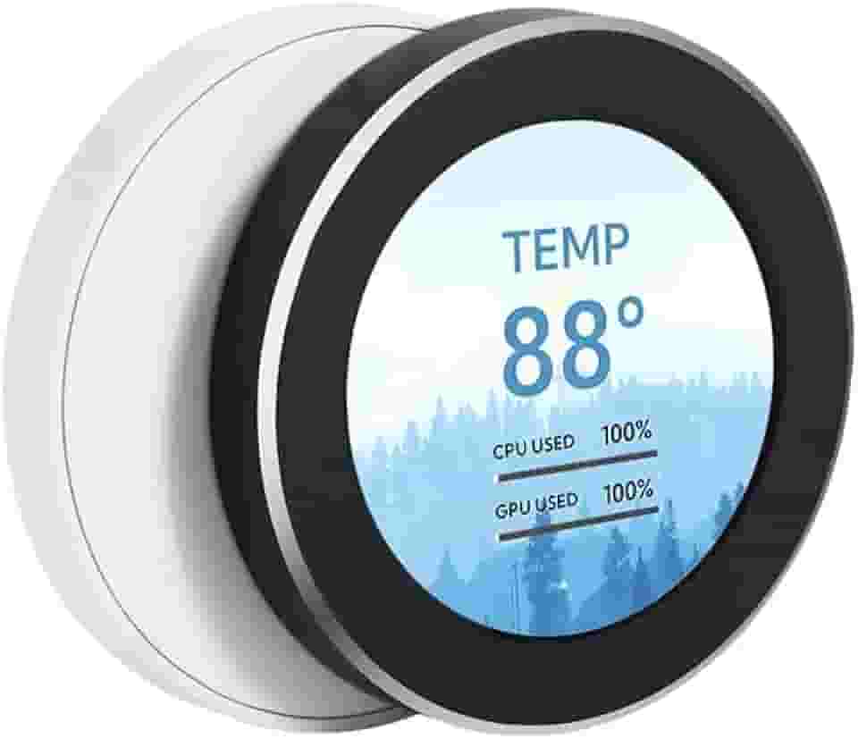 2.1' Round Screen Display Dinâmico, DIY Monitor Círculo, Refrigeração a Água, PC, CPU, Temperatura