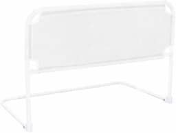 Grade de Proteção para Cama, Aço Tubular com Tela Poliéster, 68x54x33 cm, Dobrável, Ajustável para Colchões 10-35 cm, para Crianças e Idosos (Branca)