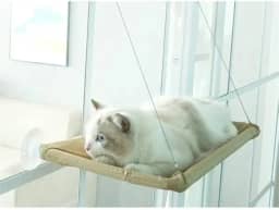 CAMINHA PET suspensa DE JANELA PARA GATOS CAMA com ventosas silicone rede tecido sacada VARANDA cat DIVERTIDO E CONFOTAVEL lavavel QUALIDADE PREMIUM 55/32CM