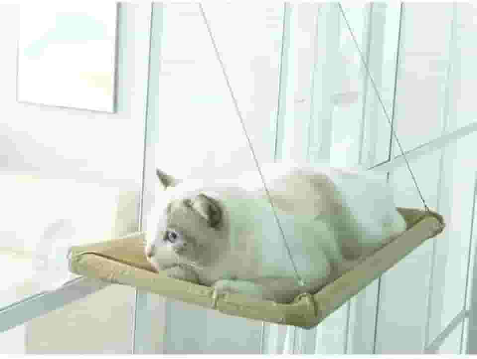 CAMINHA PET suspensa DE JANELA PARA GATOS CAMA com ventosas silicone rede tecido sacada VARANDA cat DIVERTIDO E CONFOTAVEL lavavel QUALIDADE PREMIUM 55/32CM