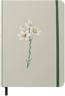 Caderno Moleskine | Com Pauta | Lírios Verde