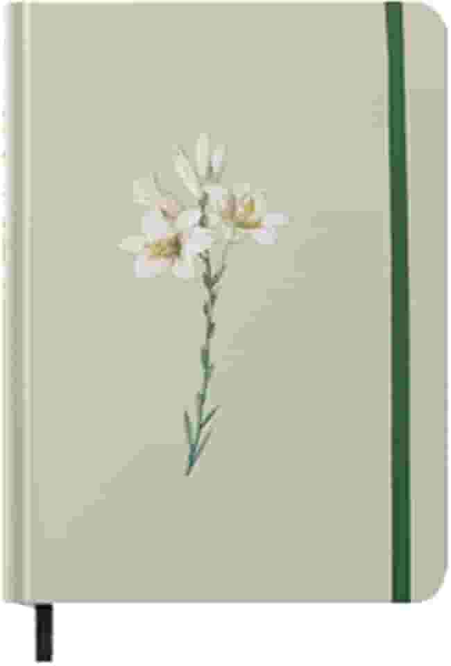 Caderno Moleskine | Com Pauta | Lírios Verde