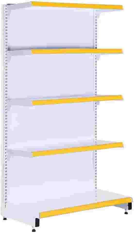 Gôndola Prateleira Supermercado 5 Níveis 40x30 New Plus 1,70m Ponta Amarelo - Sa Gôndolas