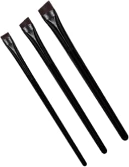 Kit 3 Pincéis Profissionais Chanfrados para Sobrancelha e Henna | Delineador Olhos | Pincel Preciso para Maquiagem | Ideal para Profissionais e Iniciantes - PJAT