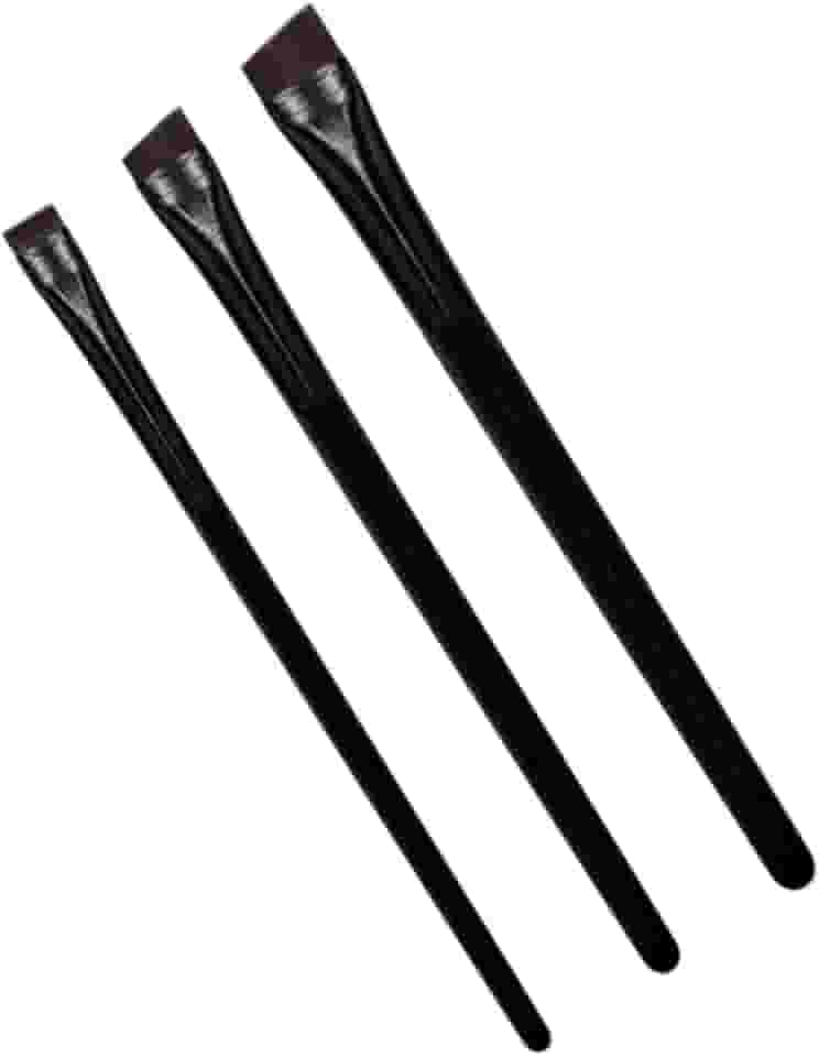 Kit 3 Pincéis Profissionais Chanfrados para Sobrancelha e Henna | Delineador Olhos | Pincel Preciso para Maquiagem | Ideal para Profissionais e Iniciantes - PJAT