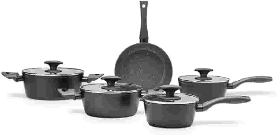 Jogo de Panelas 5 Peças Ceramic Life Orion Brinox - Preto