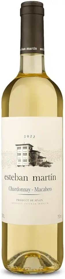Bodegas Esteban Martin Vinho Branco Esteban Martín D.O.P. Cariñena Chardonnay Macabeo Blanco 750 Ml Chardonnay