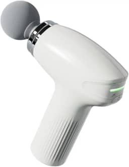 Massageador Muscular Elétrico Profissional Tipo Pistola – Recarregável, 6 Velocidades, 5 Ponteiras, Alívio Miofascial – Ideal para Atletas – Até 2h de Uso (Cores Variadas)