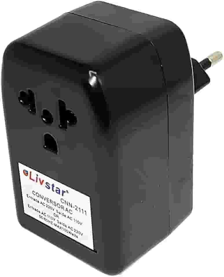 Transformador Tomada 110v Para 220v E 220v Para 110v – 100w, Compacto para Viagens