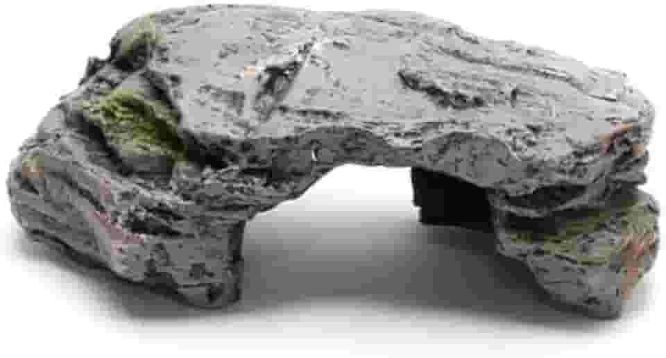 Tocas de Rochas para Peixes e Répteis de Médio Porte | Ornamento de Resina Atóxica para Aquários e Terrários | Pintura Artesanal (M)