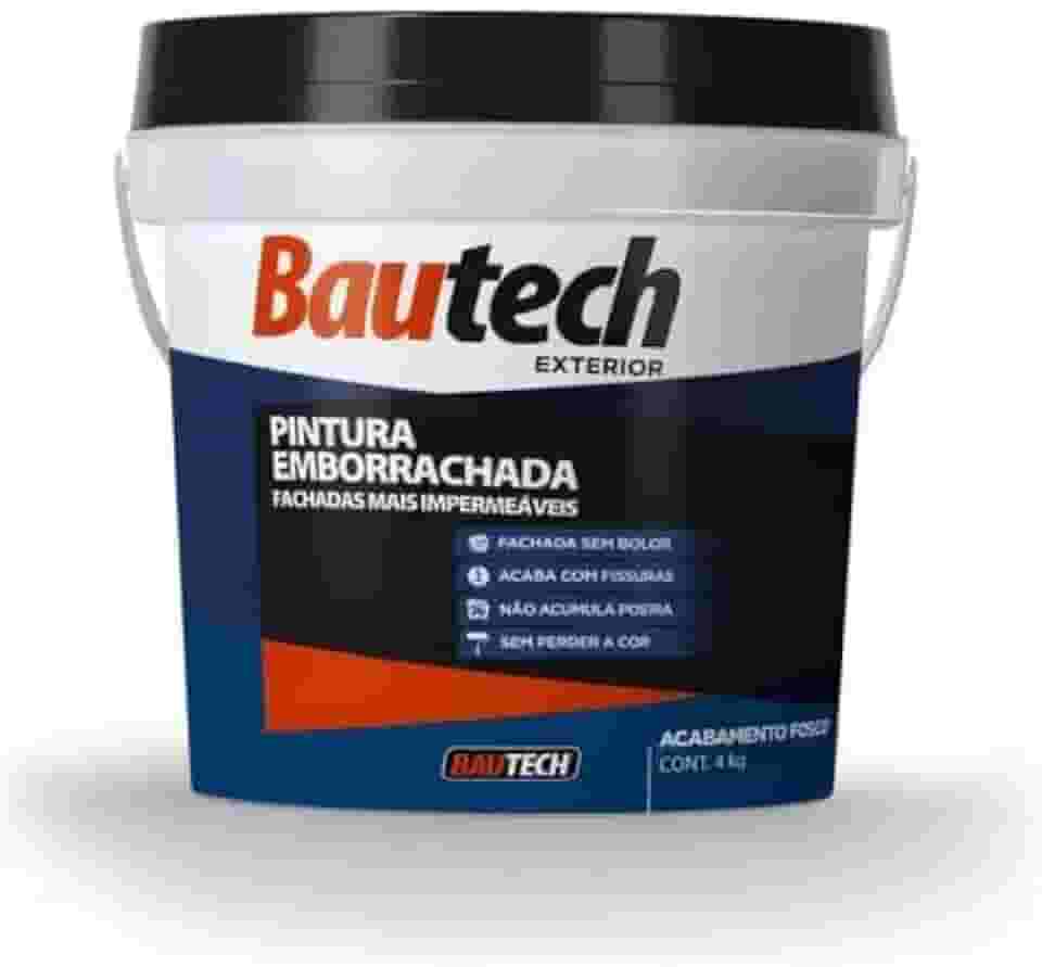 Tinta Acrílica Emborrachada Fosco 4kg Bautech (Gelo)