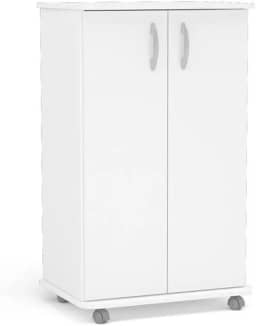 Armário Multiuso Limeira Baixo 2 Portas e 4 Prateleiras Branco Politorno