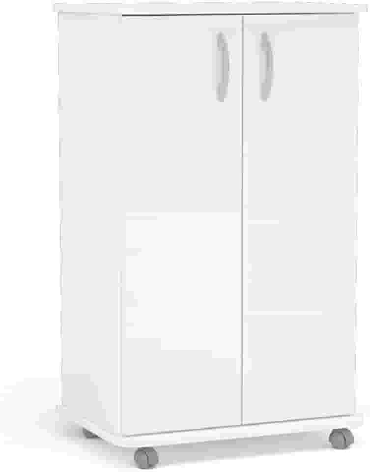 Armário Multiuso Limeira Baixo 2 Portas e 4 Prateleiras Branco Politorno