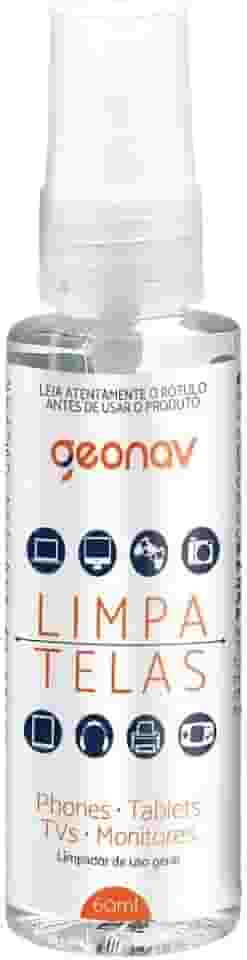 Limpa Telas 60ml, Desenvolvido com biotecnologia orgânica, acompanha pano de microfibra, Geonav