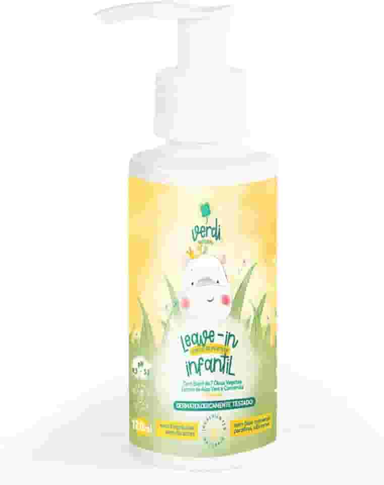 Leave In Creme de Pentear Infantil Natural com blend de 7 Óleos essenciais e Extrato de Aloe Vera e Camomila + Pantenol
