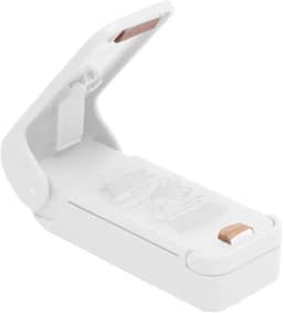 LYOR - Mini Seladora de Embalagem de Plástico Branca 9,5cm x 3,5cm 3,5cm