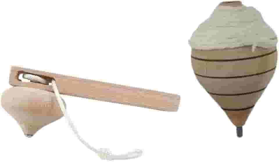 Kit Brinquedos Tradicionais Piões Pião Premium e Fieira